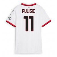 Camiseta AC Milan Christian Pulisic #11 Segunda Equipación Replica 2024-25 para mujer mangas cortas